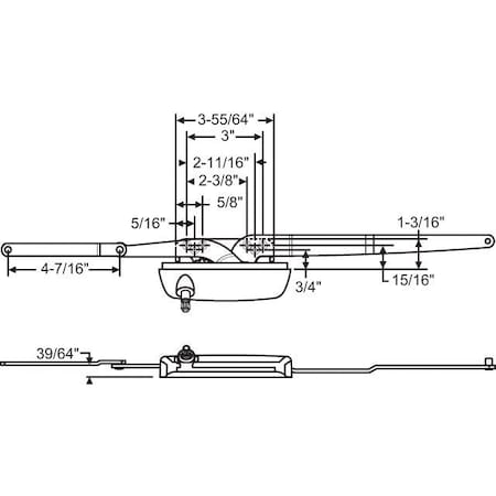 Strybuc RH MAXIM DUAL ARM OPER - BEIGE 36-533-9